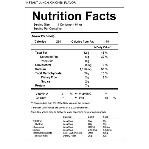 Maruchan Instant Lunch Chicken Flavor, 2.25 Ounce Pack Of 12
