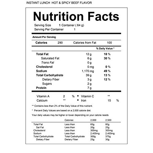 Maruchan Instant Lunch Hot &Amp; Spicy Beef, 2.25 Oz, Pack Of 12
