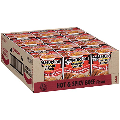 Maruchan Instant Lunch Hot &Amp; Spicy Beef, 2.25 Oz, Pack Of 12