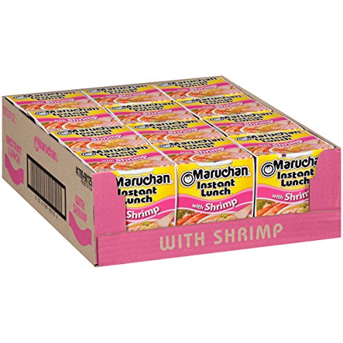 Maruchan Instant Lunch Shrimp Flavor, 2.25 Oz, Pack Of 12