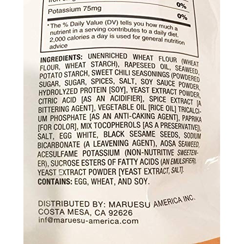 Maruesu Tempura Seaweed Crisps Asian Sweet Chili Noriten Japanes...