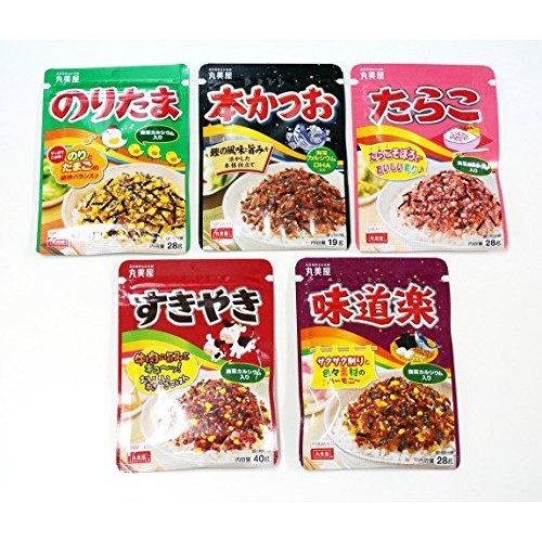 Marumiya Furikake Japanese Rice Seasonings 5 Packs 5.04Oz Nori