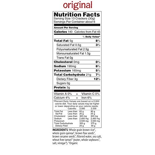 Marys Gone Crackers Original Crackers, Organic Brown Rice, Flax