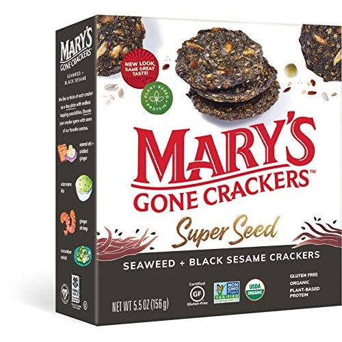 Marys Gone Crackers Super Seed Crackers, Organic Plant Based Pr