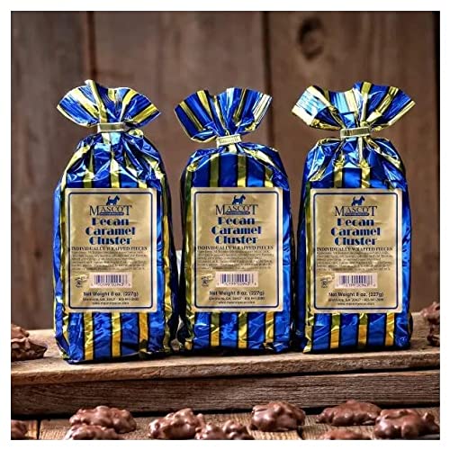 Mascot Pecan Milk Chocolate Caramel Clusters, Individually Wrapp