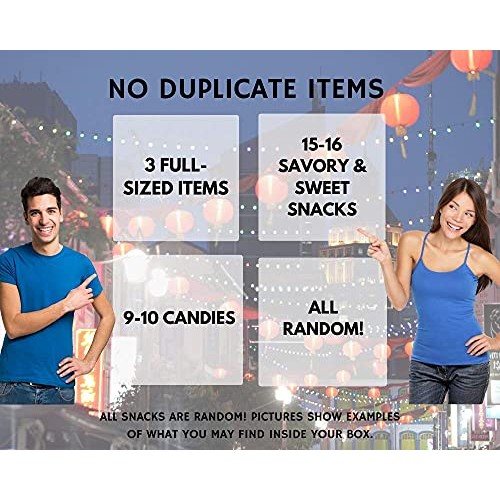 Asian Dagashi Snack Surprise Mystery Box 25 Pieces W/ 3 Full Siz