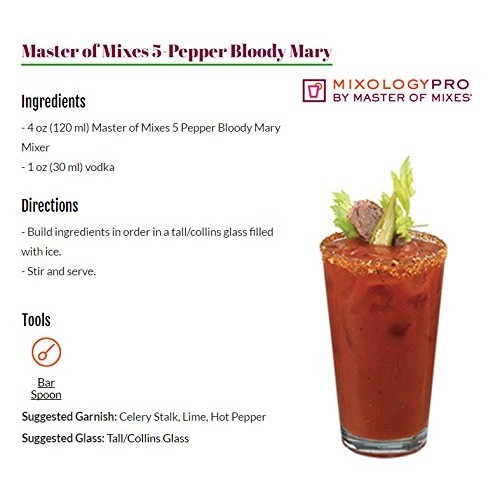 Master Of Mixes 5 Pepper Extra Spicy Bloody Mary Drink Mix, Read