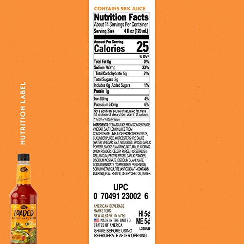 Master Of Mixes Loaded Bloody Mary Drink Mix, Ready To Use, 1.75