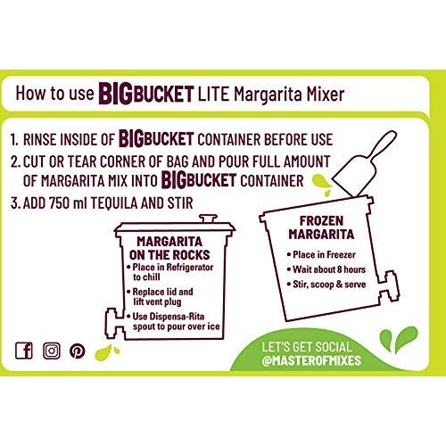 Master Of Mixes Margarita Lite Mix, Ready To Use, 96 Oz Low-Prof