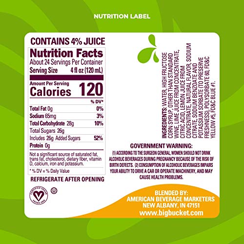 Master Of Mixes Margarita Mix, Ready To Use, 96 Oz Low-Profile B