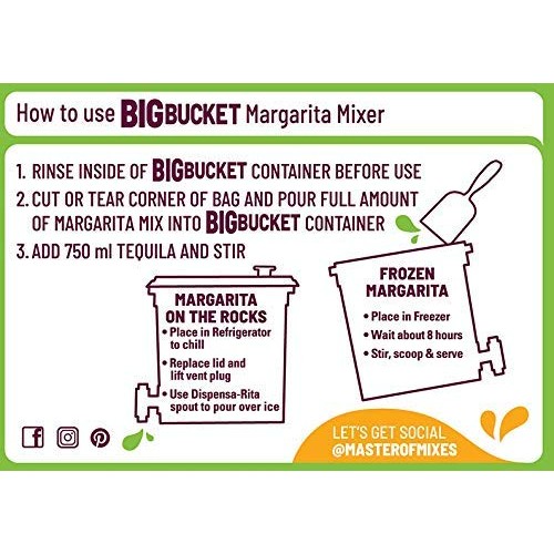 Master Of Mixes Margarita Mix, Ready To Use, 96 Oz Low-Profile B