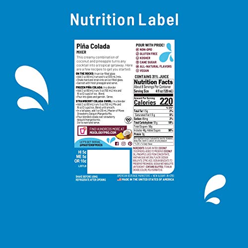 Master Of Mixes Pina Colada Drink Mix, Ready To Use, 1 Liter Bot