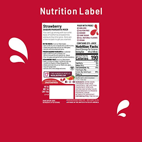 Master Of Mixes Strawberry Daiquiri / Margarita Drink Mix, Ready