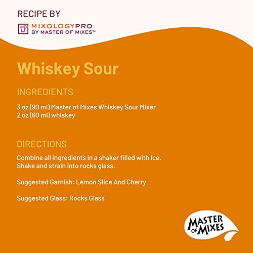 Master Of Mixes Whiskey Sour Drink Mix, Ready To Use, 1 Liter Bo