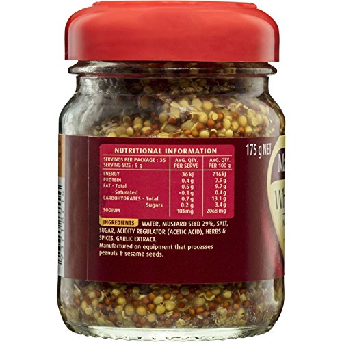 Masterfood Mustard Wholegrain 175G