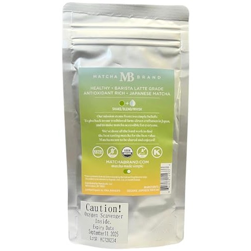 Matcha Brand Barista Grade Organic Matcha Powder - Crafted for D...