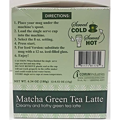 Matcha Green Tea Latte, 48 Single Serve Cups
