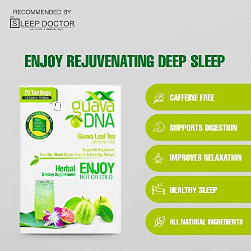 GuavaDNA Guava Leaf Tea 20 Individually Wrapped Teabags by MATCH...