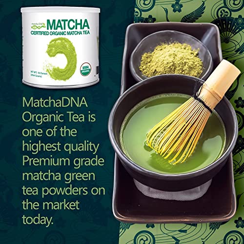 MATCHA DNA Certified Organic Matcha Green Tea Powder 16 oz TIN ...