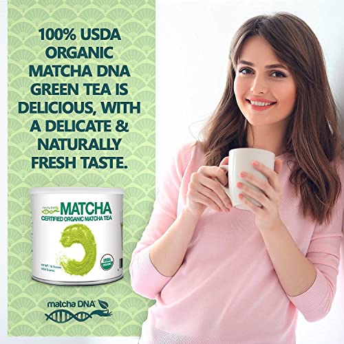 MATCHA DNA Certified Organic Matcha Green Tea Powder 16 oz TIN ...