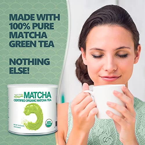 MATCHA DNA Certified Organic Matcha Green Tea Powder 16 oz TIN ...