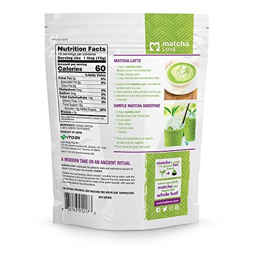 Matcha Love Green Tea Powder Packet, Sweetened, 8 Ounce
