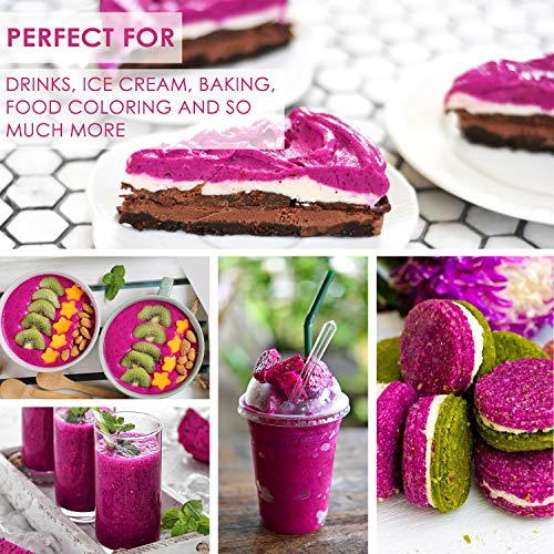 Freeze Dried Dragon Fruit Powder 8oz - All-Natural Pitaya Powder...