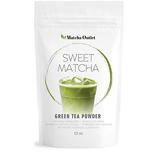 Japanese Sweet Matcha Green Tea Powder - Natural Mix With Pure M
