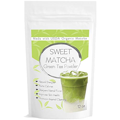 Japanese Sweet Matcha Green Tea Powder - Natural Mix With Organi