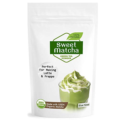 Sweet Japanese Matcha Latte Green Tea Powder – Latte Grade 12Oz
