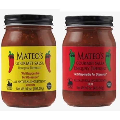 Mateos Gourmet Salsa, Medium &Amp; Hot 16 Oz Variety Pack