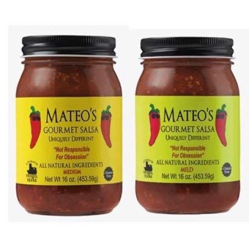 Mateos Gourmet Salsa, Medium &Amp; Mild 16 Oz Variety Pack