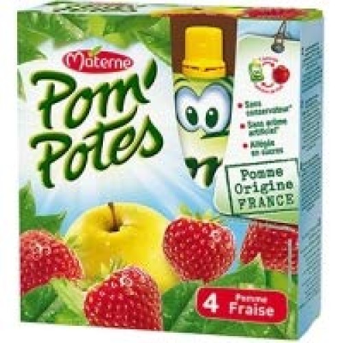Materne Pomâpote Pomme Fraise 4X90G