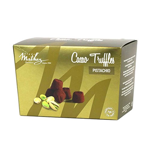 Mathez French Chocolate Truffles With Pistachio, 8.8Oz Box