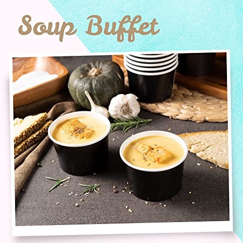 MATICAN Paper Ice Cream Cups, 100-Pack 9-oz Disposable Dessert B...