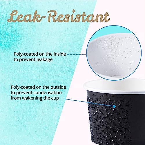 MATICAN Paper Ice Cream Cups, 100-Pack 9-oz Disposable Dessert B...