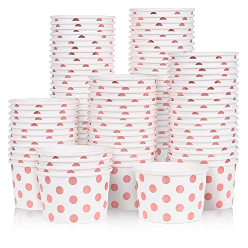 MATICAN Paper Ice Cream Cups, 100-Pack 9-oz Disposable Dessert B...