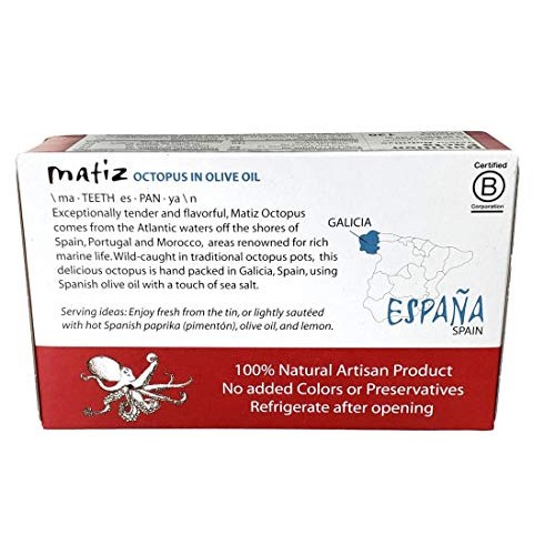 Matiz Espana Pulpo Wild Spanish Octopus In Olive Oil 4.0 Oz 5 P
