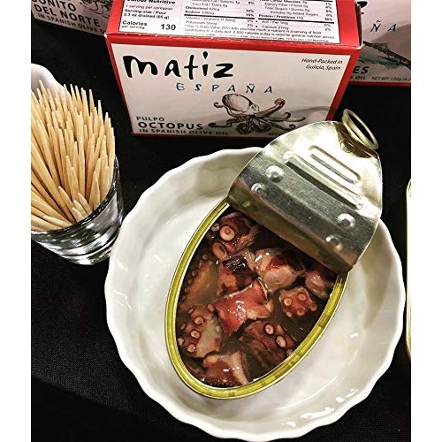 Matiz Espana Pulpo Wild Spanish Octopus In Olive Oil 4.0 Oz 5 P