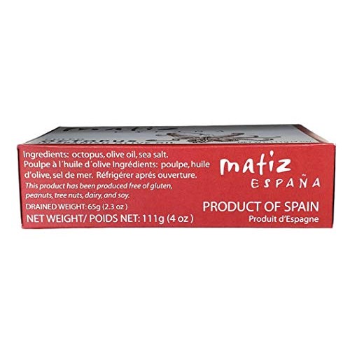 Matiz Espana Pulpo Wild Spanish Octopus In Olive Oil 4.0 Oz 5 P