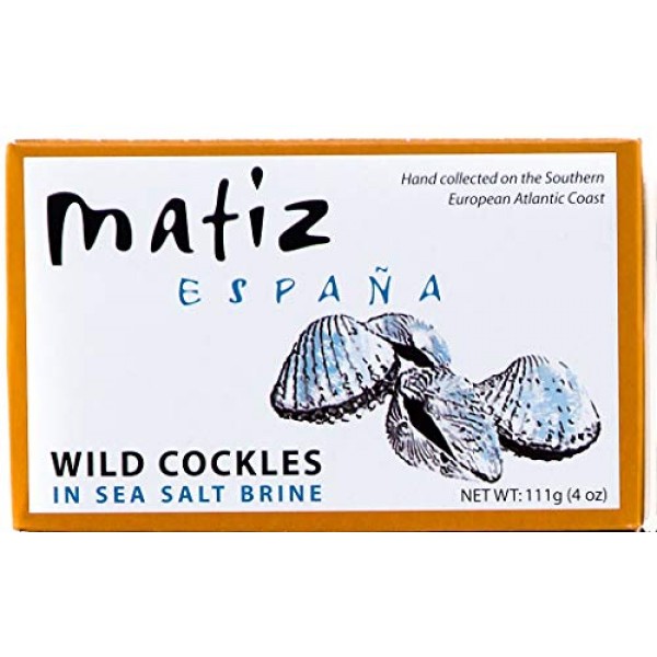 Matiz España Wild Cockles from Galicia, Spain in Natural Sea Sal...