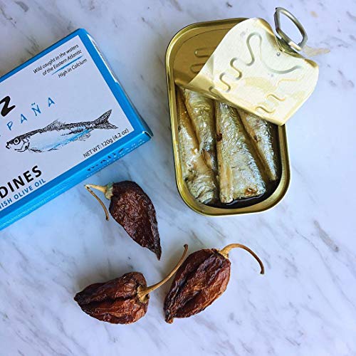 Matiz Sardines In Olive Oil, 4.2 Ounce Can Pack Of 2 Spanish G