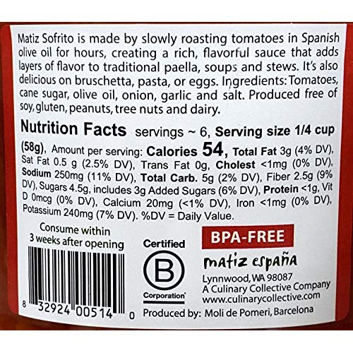 Matiz Sofrito, Traditional Valenciano Paella Base, Family Recipe...