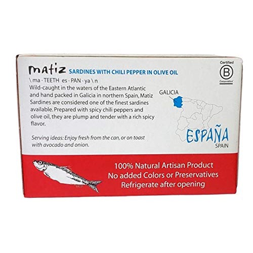 Matiz Spicy Wild Spanish Sardines In Olive Oil And Piri Piri Pep