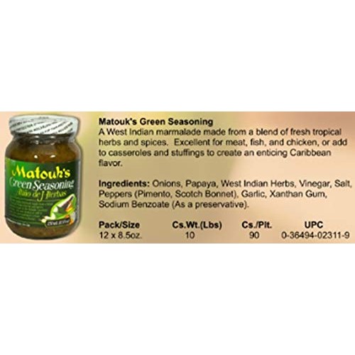 Green Seasoning / Aliño De Hierbas 8.5 Oz 1 Jar