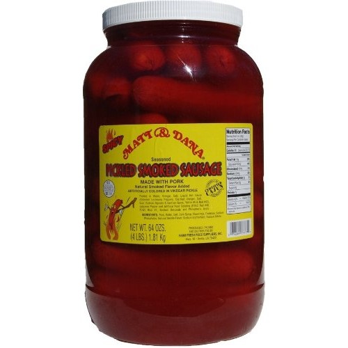Matt &Amp; Dana Pickled Spicy Smoked Sausage - Gallon