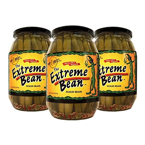 The Extreme Bean - Hot &Amp; Spicy, Pickled Green Beans. 33 Oz 3 Pack
