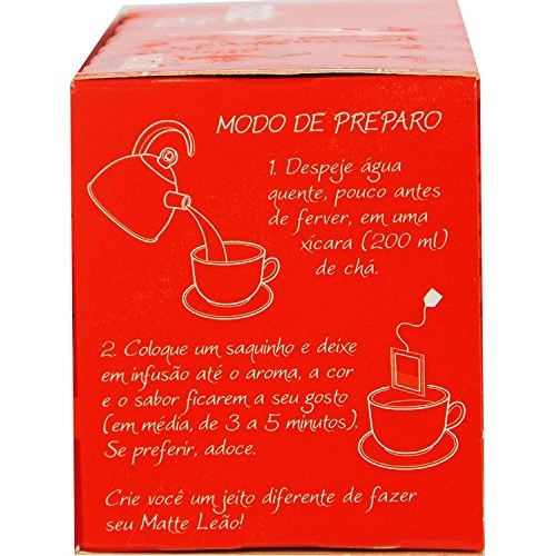 Leão - Mate Tea - 1.4 Oz 25 Tea Bags Pack Of 04 | Chá Matte