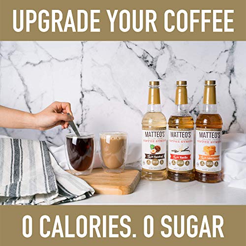 Matteos Sugar Free Coffee Flavoring Syrup, Salted Caramel, Deli