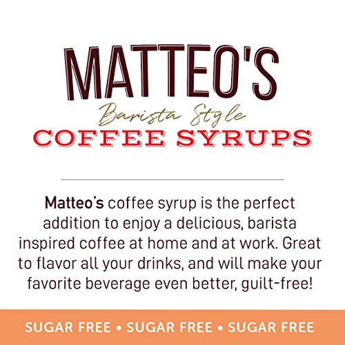 Matteos Sugar Free Coffee Flavoring Syrup, Salted Caramel, Deli